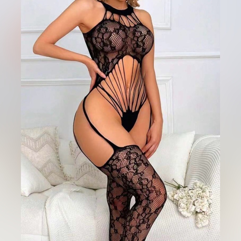 Black Lingerie Bodysuit